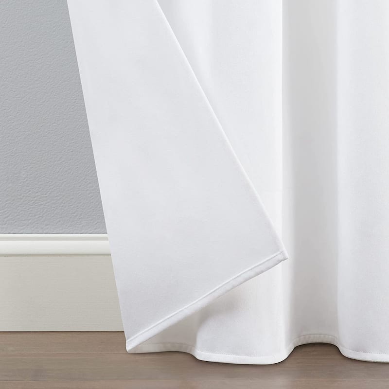 Eclipse Allira Velvet Room Darkening Grommet Noise Reduction Curtains (2 Panels)