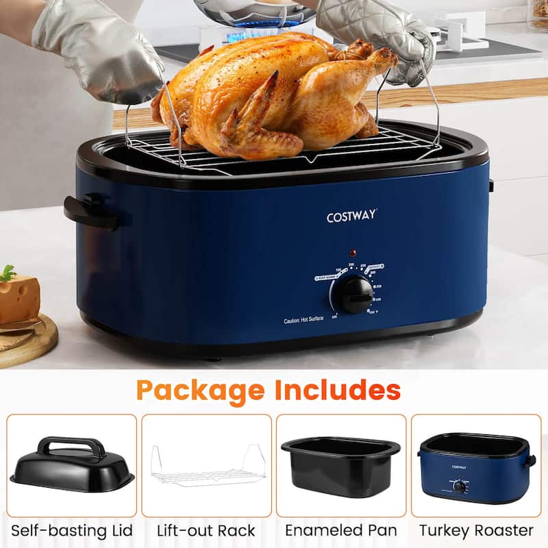 Costway 22 QT Electric Roaster Oven with Visible & Self-Basting Lid, - See Details