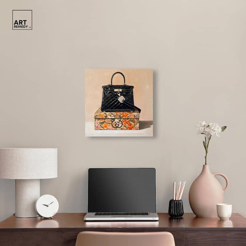 Luxury Purse and Giftbox Canvas by Art Remedy, Gallery Wrapped