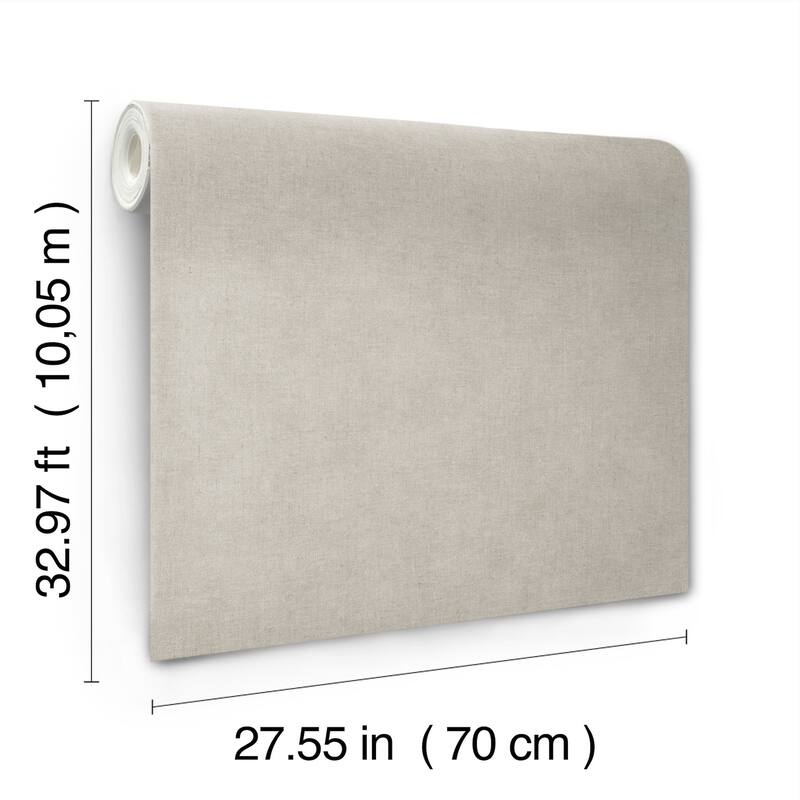 A-Street Prints Nuovo Grey Faux Linen Wallpaper