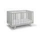 preview thumbnail 2 of 7, HomeRoots Light Gray Solid and Manufactured Wood Standard Three In One Convertible Crib - 54