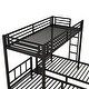 preview thumbnail 12 of 11, Detachable Triple Bunk Bed With Guardrails,Exchange Ladder