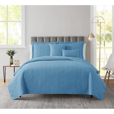 Clara Clark Bedspread Quilt Set - Ellipse Weave Pinsonic Lightweight Coverlet Set