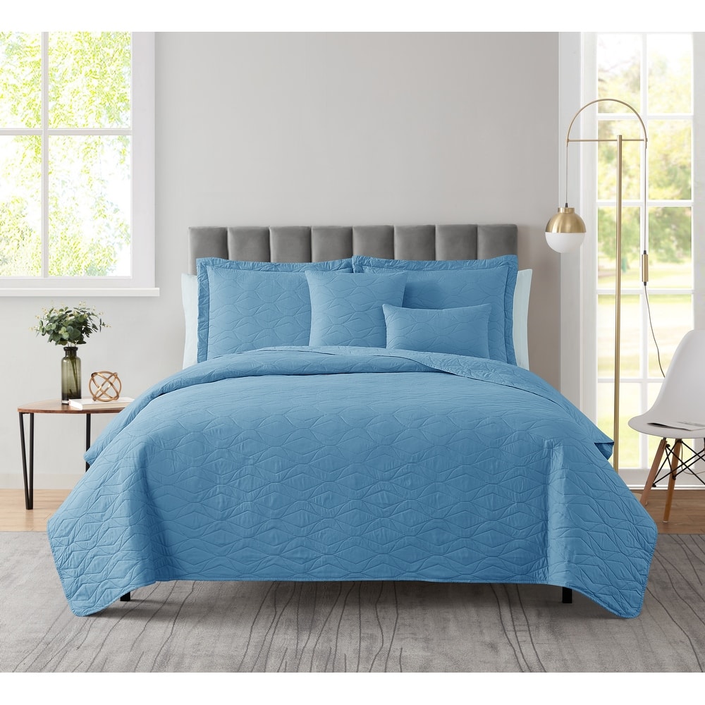 Empyrean Bedspread Quilt Set - Ellipse Weave Pinsonic Lightweight Coverlet Set