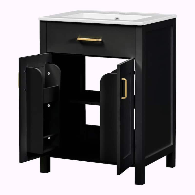 24" Bathroom Vanity Combo with Ceramic Sink