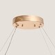 preview thumbnail 11 of 16, Modern Glam LED Crystal Chandelier Rose Gold Island Light for Dining Room - D37" x H64" Max