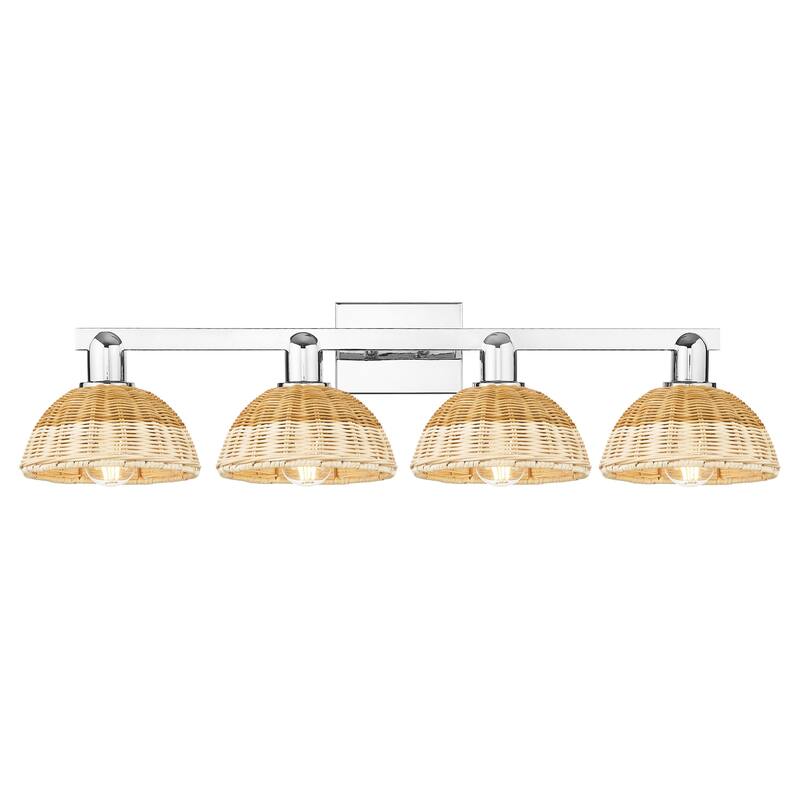 Innovations Lighting 716-4W-12-36 Natural Ballston Dome Vanity Natural - Polished Chrome / Natural