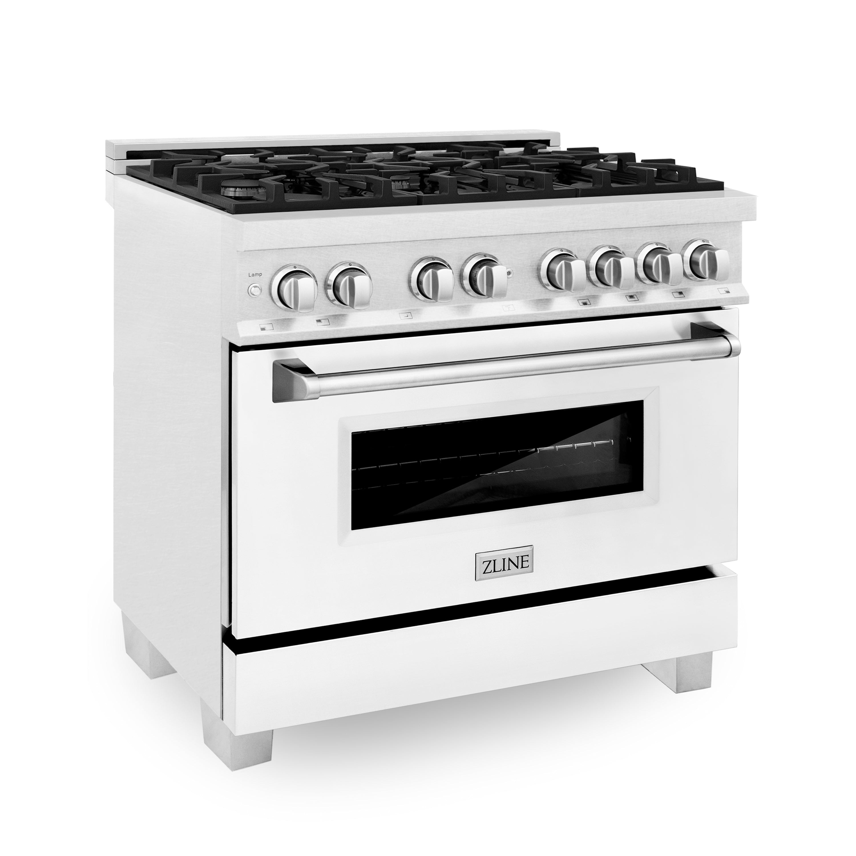 Zline Kitchen and Bath ZLINE 36" 4.6 cu. ft. Dual Fuel Range with Gas Stove and Electric Oven in in Fingerprint Resistant Stainless Steel