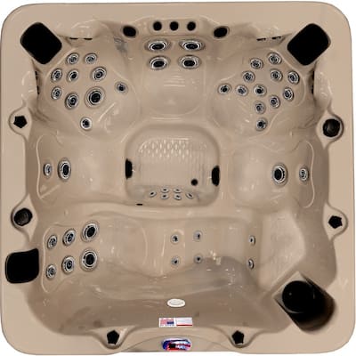 6-Person 56-Jet Premium Acrylic Lounge Spa Standard Hot Tub with Sound System and LED Waterfall