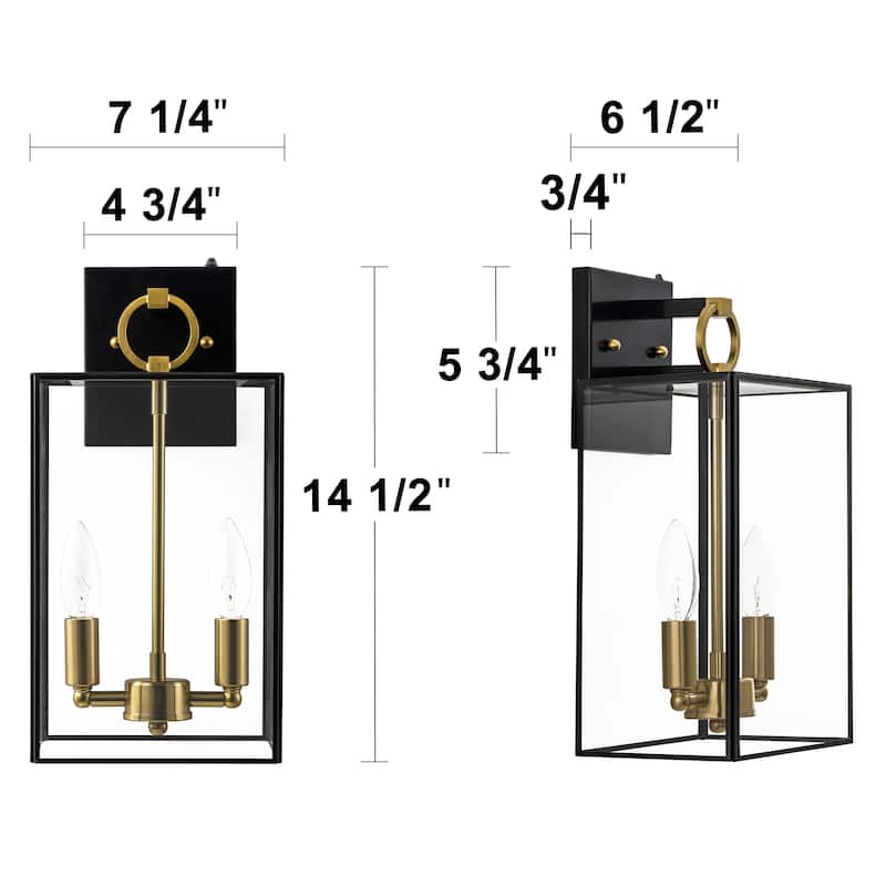 C Cattleya 14.5in Dusk to Dawn Dark Bronze Copper Outdoor Wall Lantern Sconce - Dark-Bronze