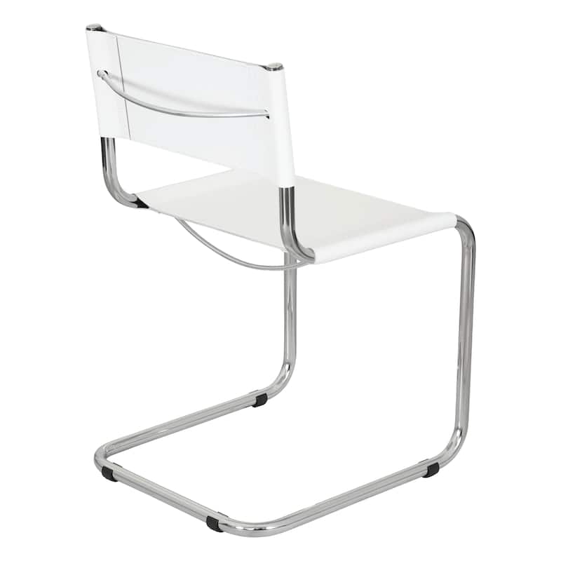 Breuer Chair Company Mart Stam Cantilever Side Chair w/ Chrome Frame (Various Bonded Leather Colors)