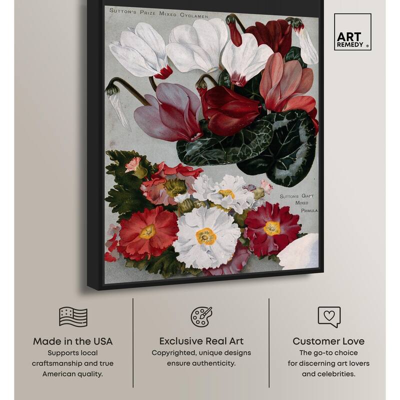 Cyclamens Canvas by Art Remedy