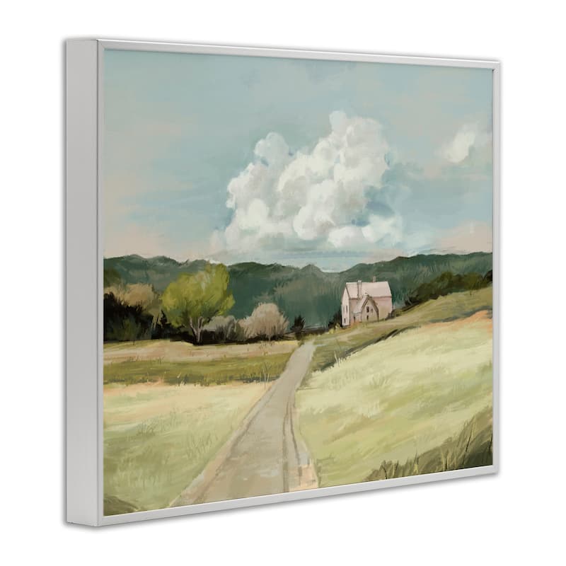 Stupell Road Leading Home Countryside Mountain Landscape Framed Giclee Texturized Art by Ziwei Li