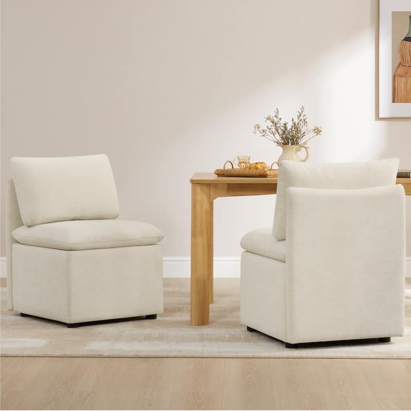 Spruce & Spring Modern 74" L-Shaped Dining Bench with Storage, Corner Breakfast Nook Banquette Bench - Single Seat - Linen