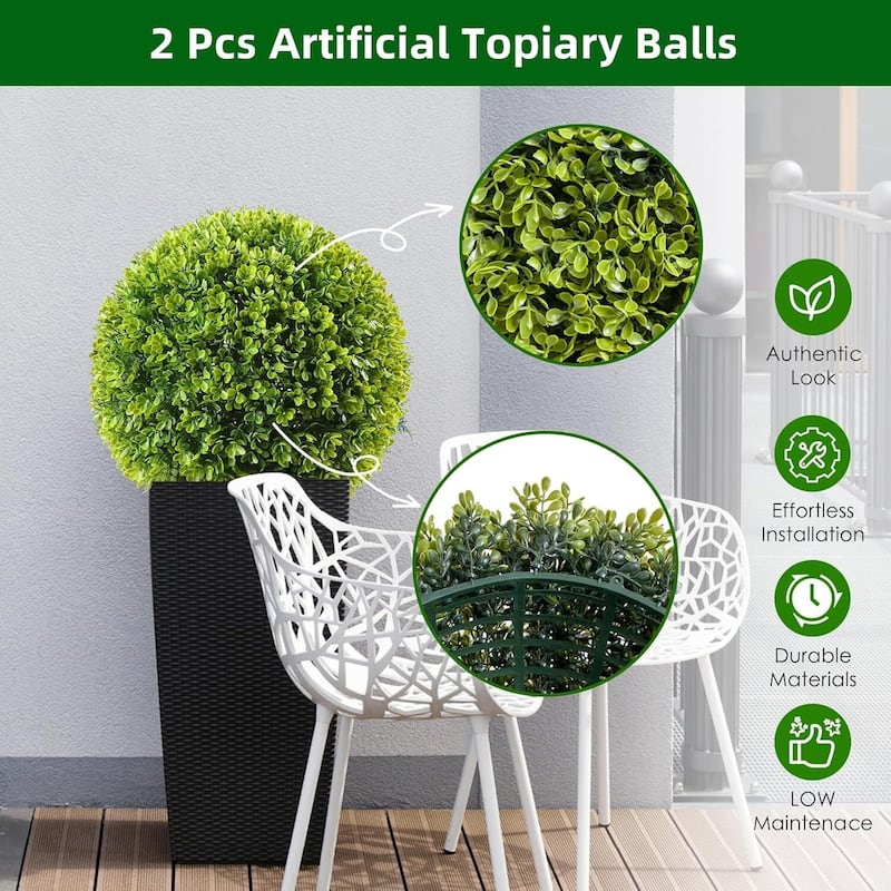 Decorative Artificial Plant Topiary Boxwood Balls for Home Decor, Wedding, Mi Zilan