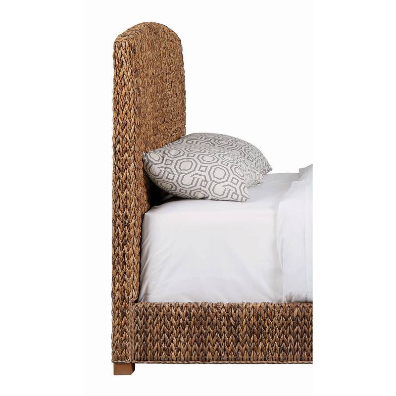 Laughton Woven Banana Leaf Panel Headboard Amber