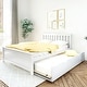 preview thumbnail 46 of 62, Max and Lily Slat Headboard Full Bed with Trundle White