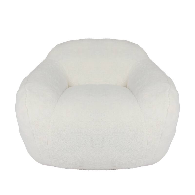 Teddy Memory Foam Bean Bag Chair with Armrests