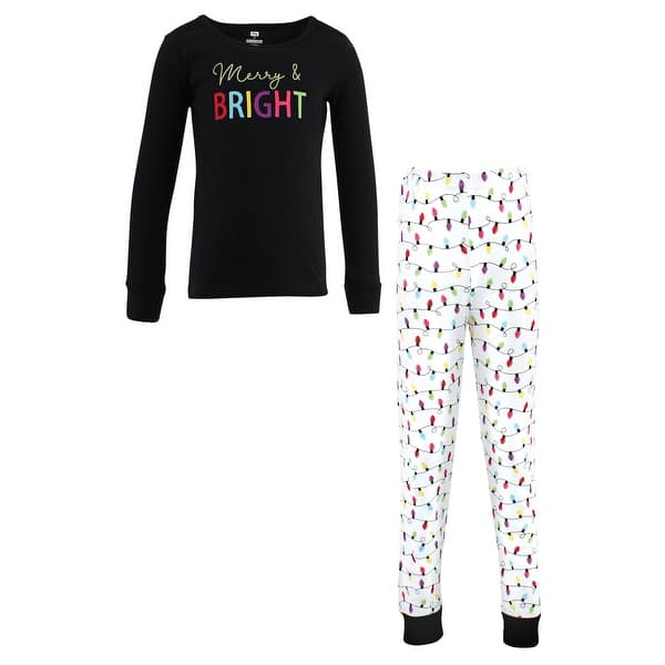 slide 1 of 1, Hudson Baby Infant Girl Cotton Pajama Set, Merry and Bright 18-24 Months - Merry and Bright