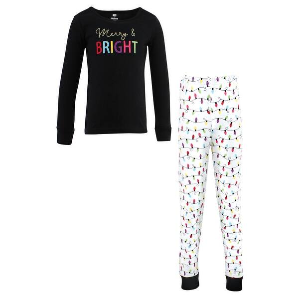 slide 1 of 1, Hudson Baby Toddler Girl Cotton Pajama Set, Merry and Bright 2T
