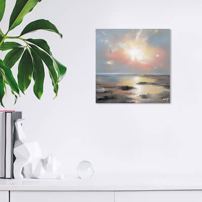 Wynwood Studio Canvas Nature and Landscape Miracle Morning Gray and Nautical & Coastal Wall Art Canvas Print
