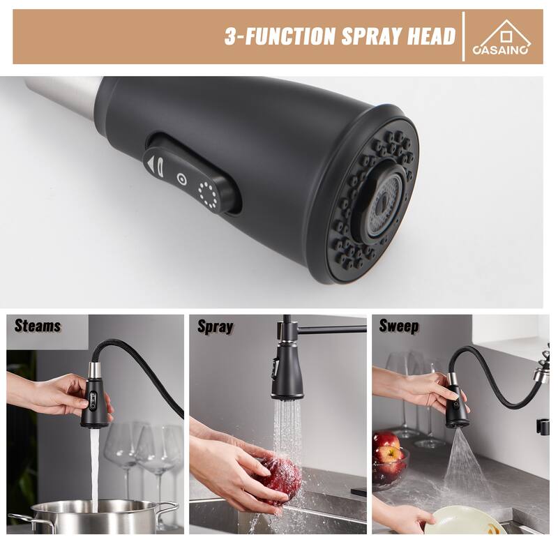Single Handle Pull Down Sprayer Kitchen Faucet