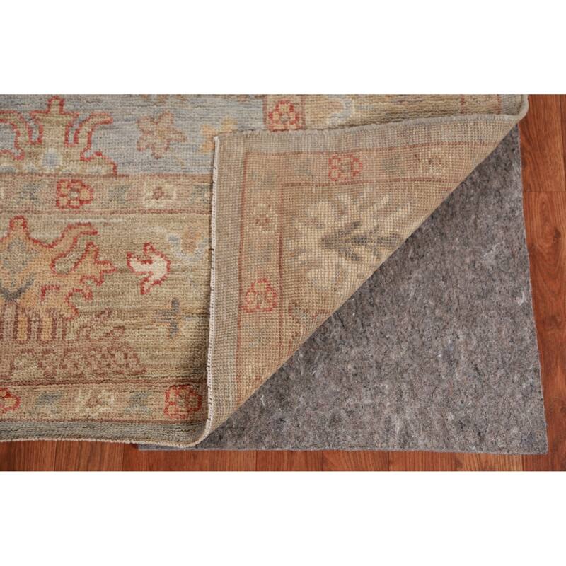 Hand Knotted Oriental 100% Wool Carpet Transitional All-Over Greys & Charcoal Oushak Area Rug - 9' 10'' X 8' 0''