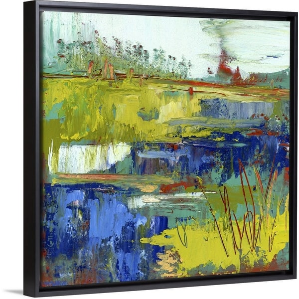 Shop Abstract Marsh Iii Black Float Frame Canvas Art On Sale