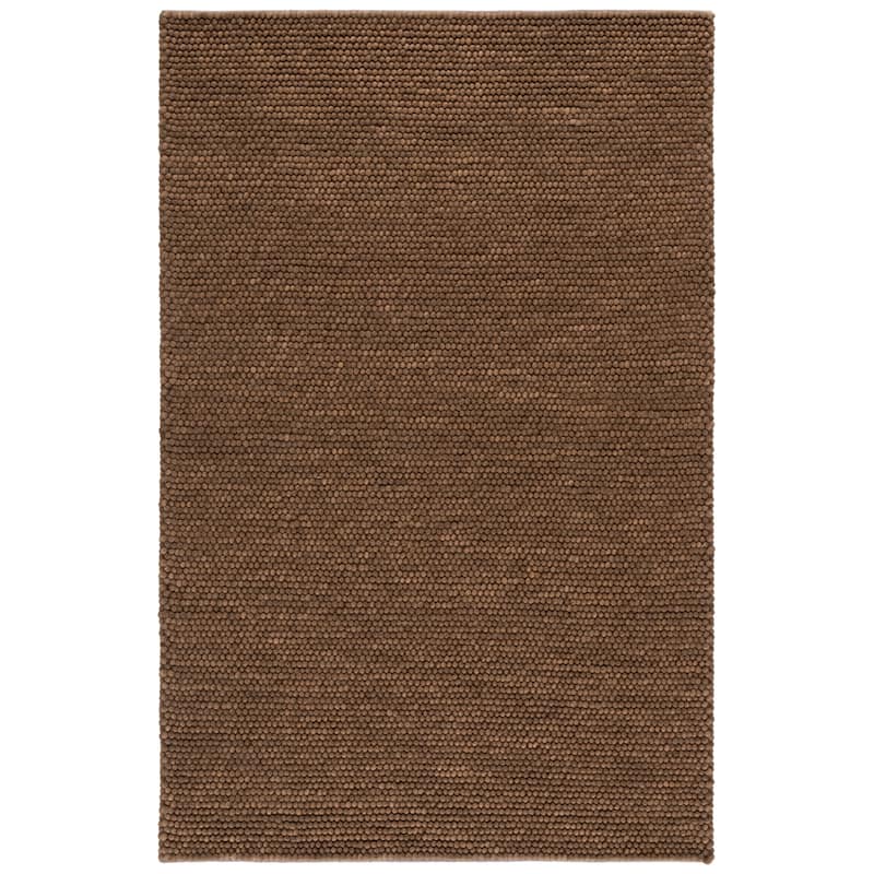 SAFAVIEH Handmade Natura Kinuko Wool Rug - 6' x 9' - Rust/Brown