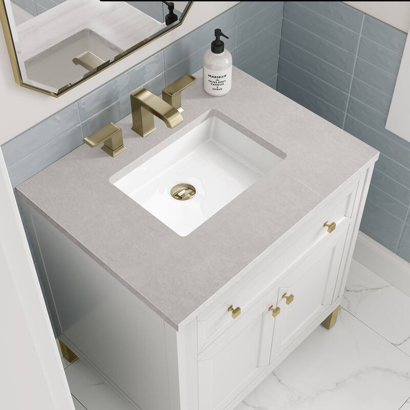 James Martin Vanities Chicago 30" Single Vanity, Glossy White