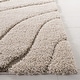 preview thumbnail 24 of 86, SAFAVIEH Florida Shag Hervor Soft Serene Waves 1.2-inch Thick Rug 4' Square - Cream/Beige - Square