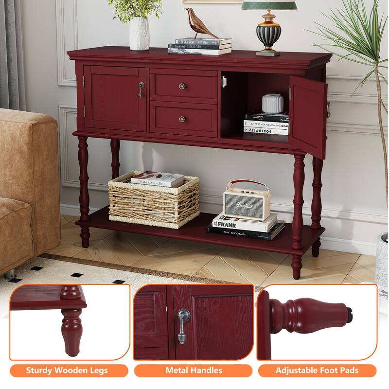 Farmhouse Wood Console Table