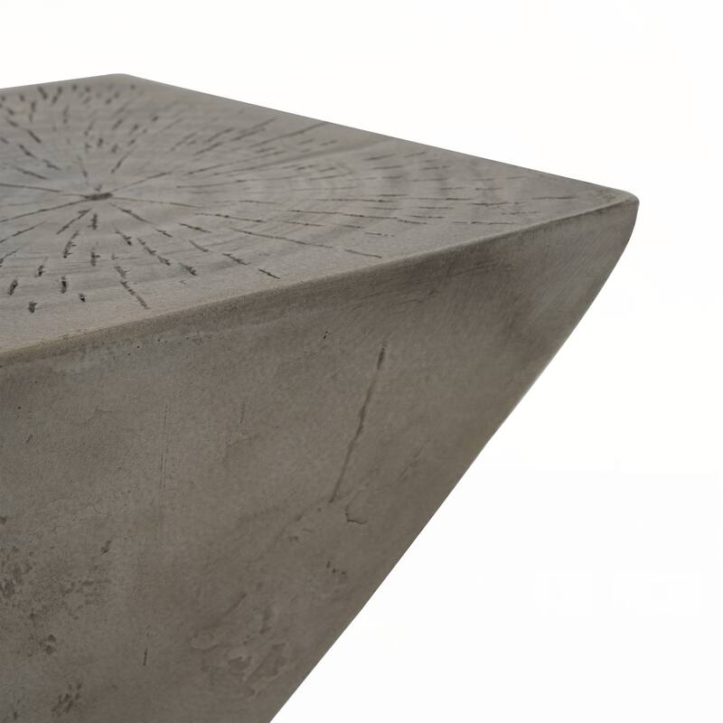outdoor GEOMETRIC MGO SIDE TABLE,LIGHT GRAY COLOR