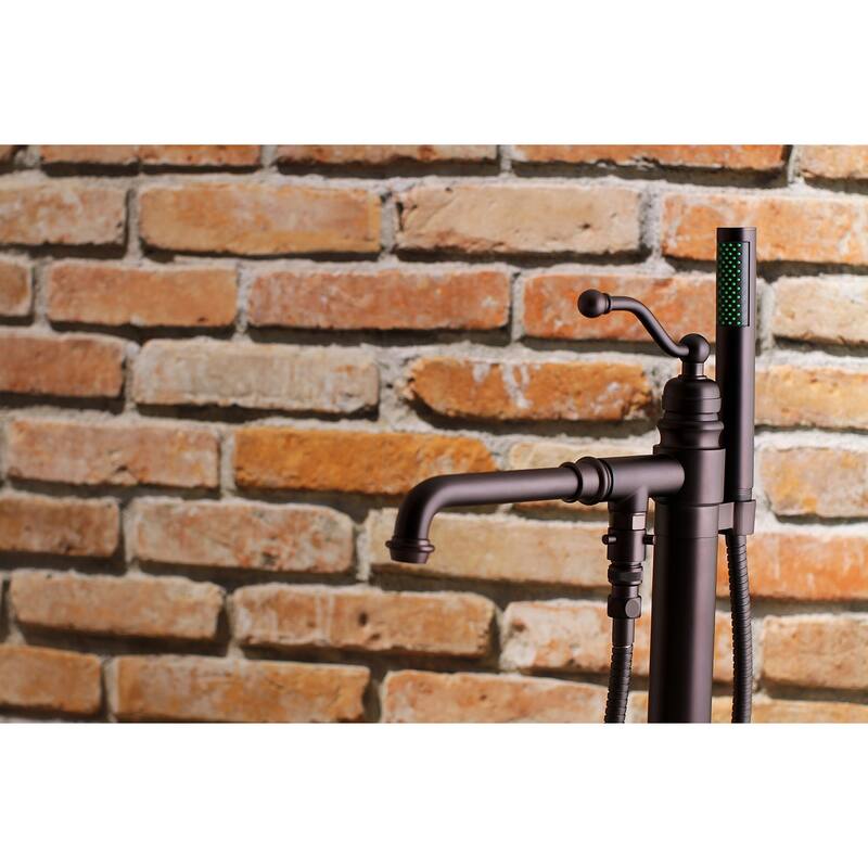 Kingston Brass English Country Freestanding Tub Faucet with Hand Shower