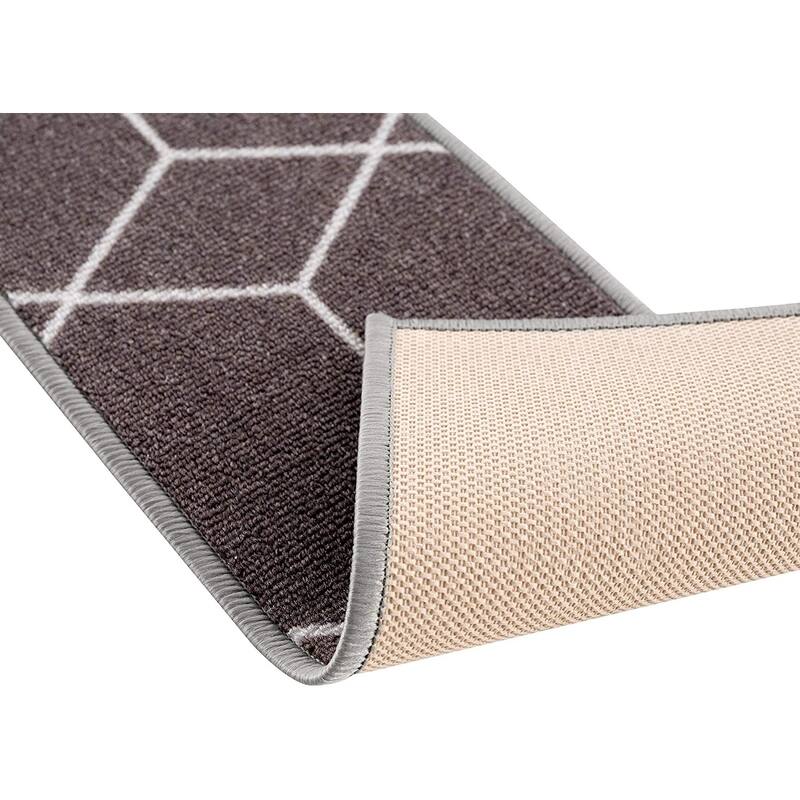 Stair Treads Hexagon Design Washable Non Slip Backing, 8.5''X26''