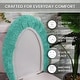 preview thumbnail 57 of 189, Home Weavers Waterford Collection Cotton Toilet Lid Rug | Elastic Fit | Fit Most Standard Toilet Lid | 18"x18"