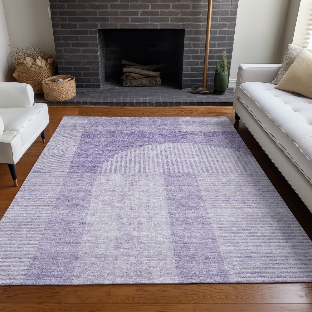 Machine Washable Indoor/ Outdoor Chantille Modern Deco Rug