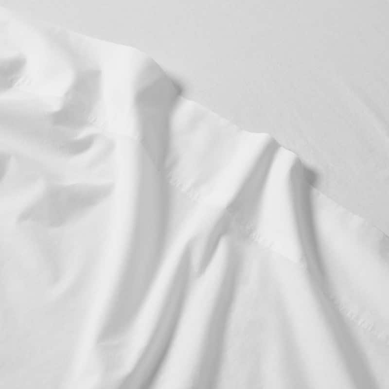 Blue Nile Mills Vintage Washed Cotton Percale Deep Pocket Sheet Set