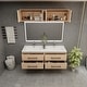 preview thumbnail 19 of 26, Victoria 48'' Floating Double Sink Vanity with LED light Top Cabinet