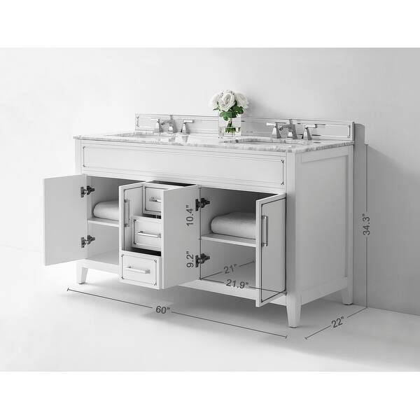 dimension image slide 7 of 8, Ancerre Designs Aspen Bathroom Vanity Set