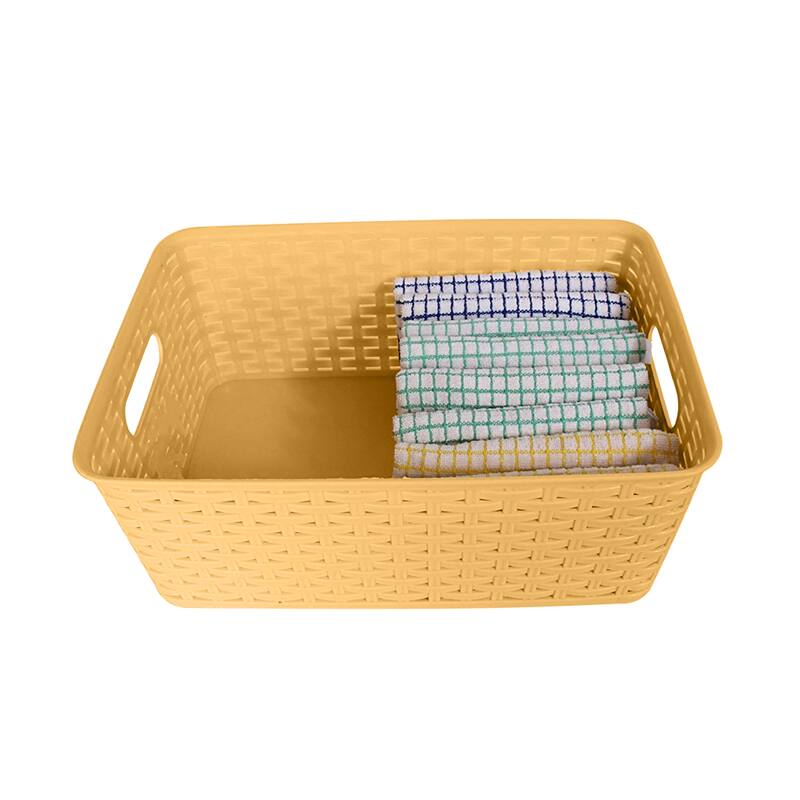 YBM Home Plastic Rattan Storage Box Basket Organizer, BA413