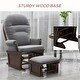 preview thumbnail 19 of 30, Nursery Glider Rocking Chair w/ Ottoman, Thick Padded Cushion Seating