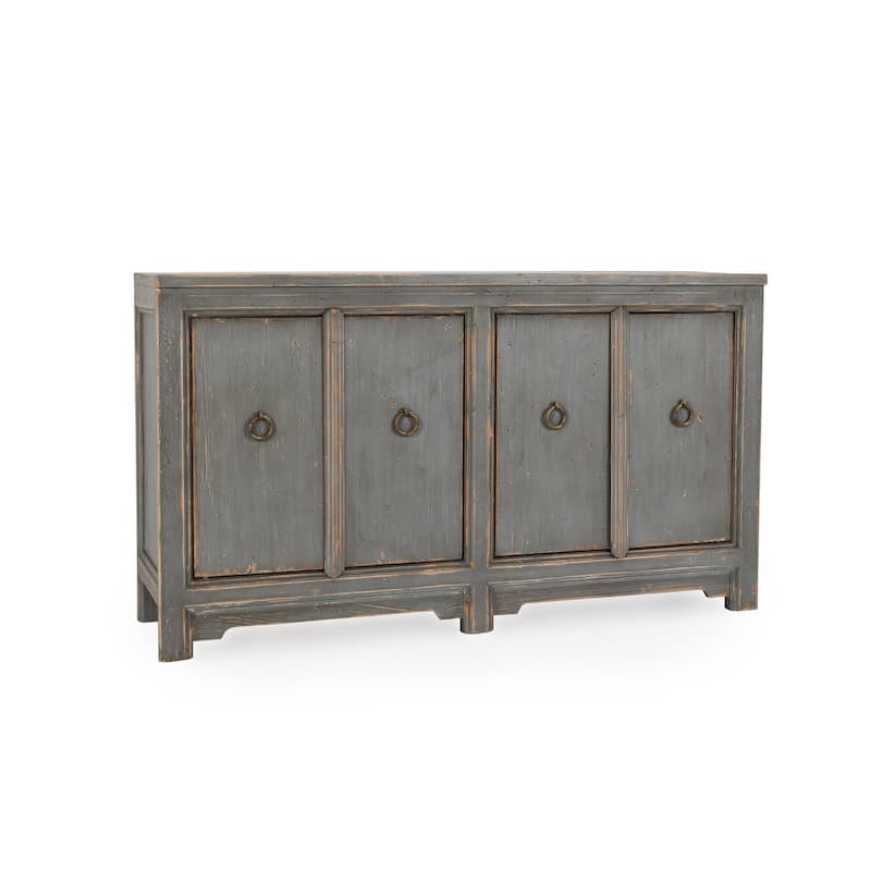 Classic Home Amherst 4-Drawer Reclaimed Pine Wood Sideboard Buffet