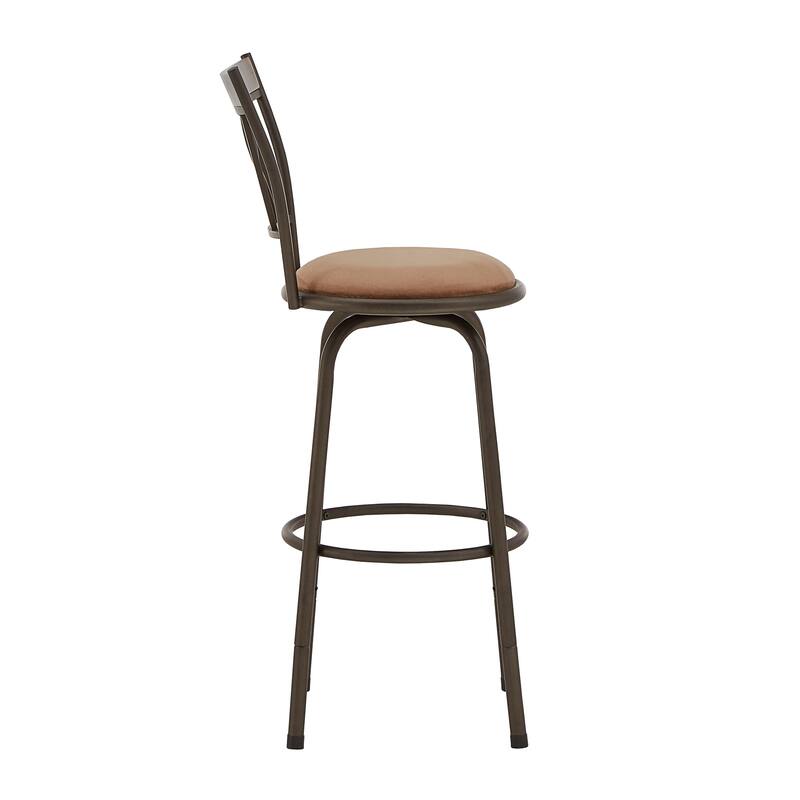 Verona Swivel Adjustable Sheen Black X-Back 3-Piece Stool Set by iNSPIRE Q Classic