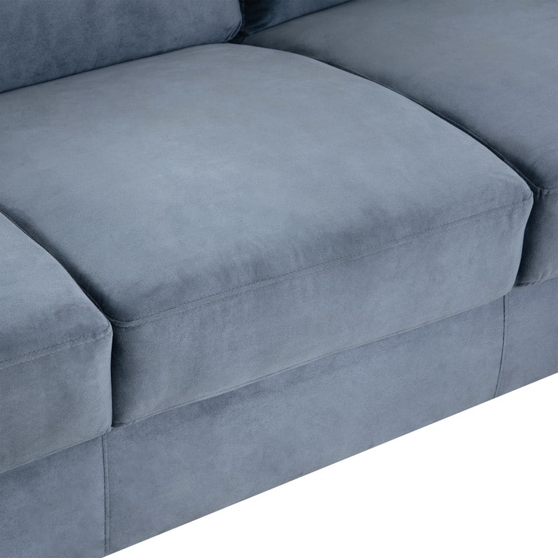 Modular Velvet Couch Comfortable Sectional Sofa with Detachable Design