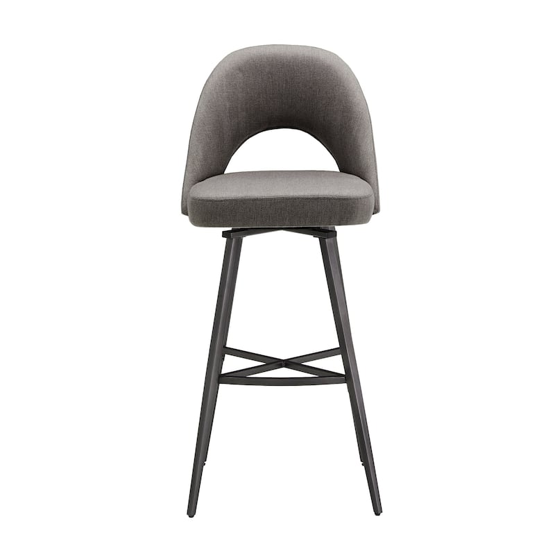Presley Metal Fabric Swivel Bar Stools (Set of 2) by iNSPIRE Q Modern