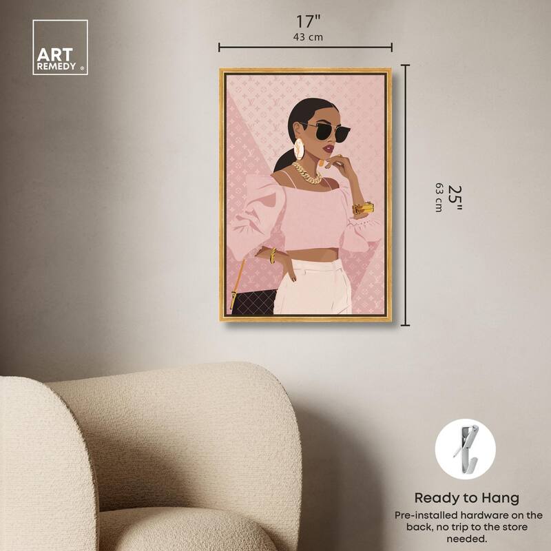 Simple Pink Look Canvas by Art Remedy