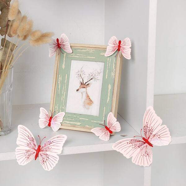 Shop 24pcs 3d Butterfly Wall Decal Art Diy Sticker For Christmas Decoration Red Free Shipping On Orders Over 45 Overstock 28961331
