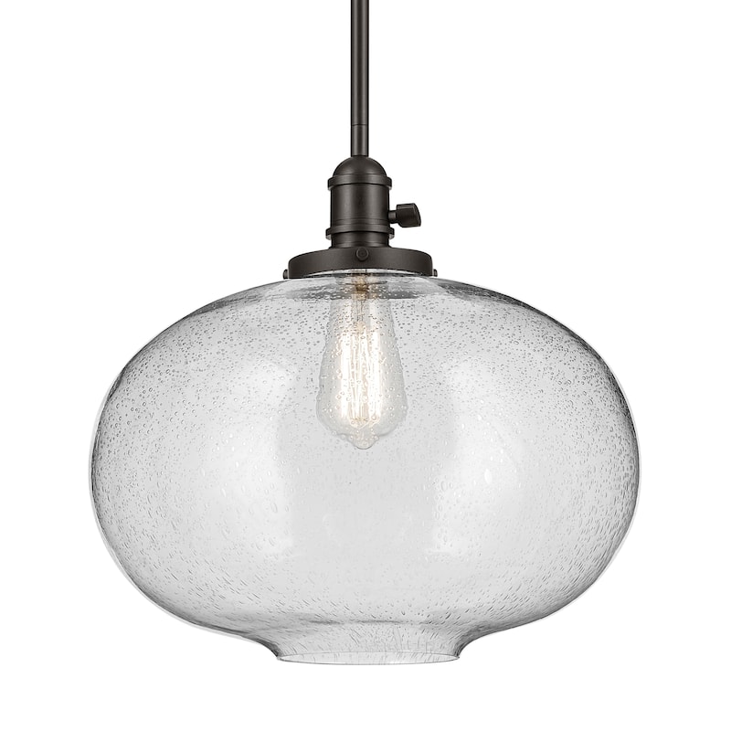 Kichler Lighting Avery 1-Light Pendant Light with Seeded Glass