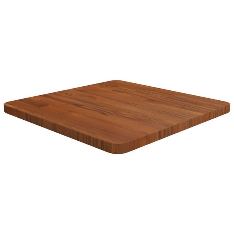 vidaXL Table Top Brown Solid Oak Wood 27.6x27.6 in Durable - 19.7 x 19.7 x 1.0 in.